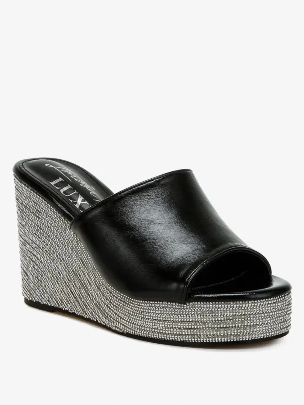 Silver Luxe Metallic Wedge Slide Collection